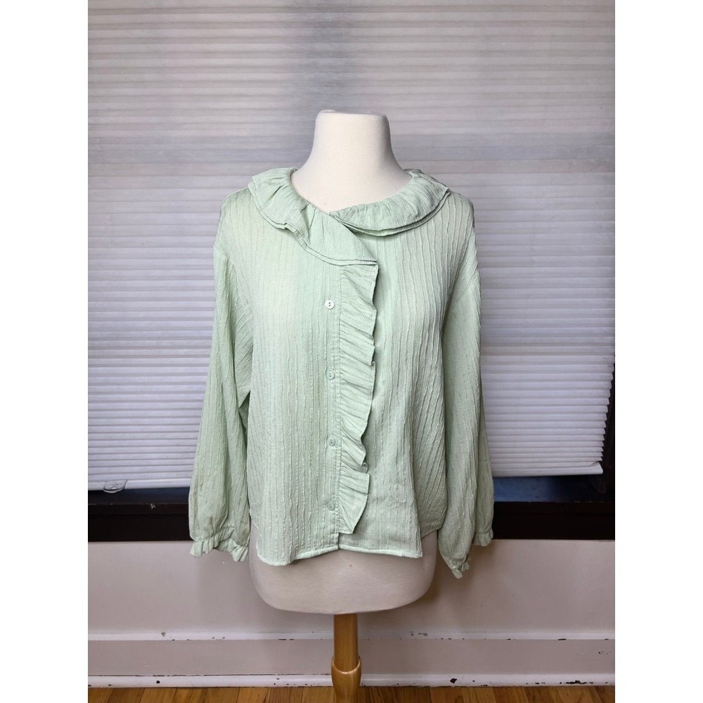 Milk Rabbit Ruffled Button Blouse - 165/84A